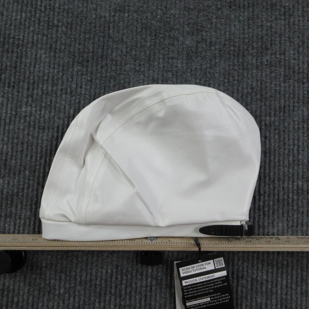 Hairbrella Swim Cap Bonnet Womens Adjustable White Satin-Lined Waterproof NWT